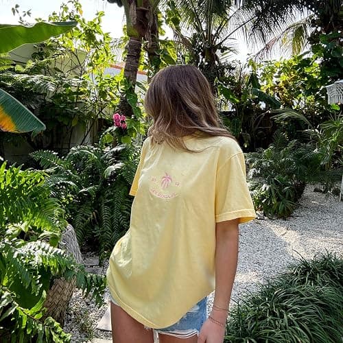Vintage Oversized Flower Graphic Tees Cute Surfboard Palm Baggy T-Shirts Summer Preppy Beach Tops Teen Girls Clothes thumbnail 7