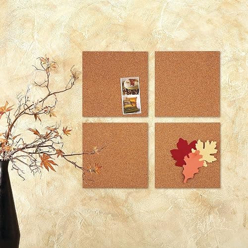 Quartet Cork Tiles, Bulletin Board Cork Panels 12" x 12" x 3/16", Natural, 4 Pack (102) thumbnail 4
