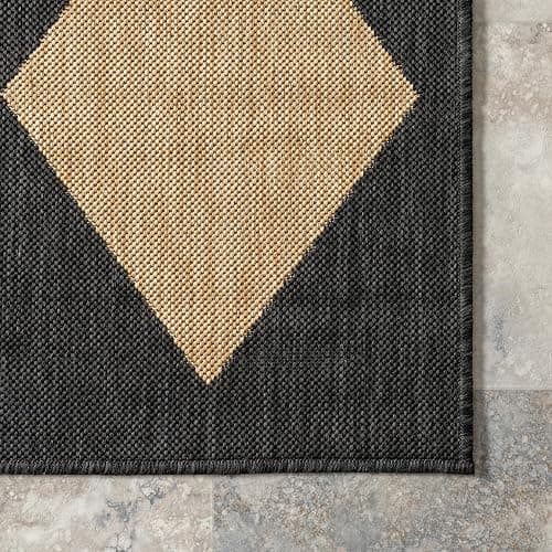 nuLOOM Outdoor Performance Collection Sabina Dark Grey/Ivory, 8' x 10', Soft, High Traffic, Stain Resistant, Easy Clean, Durable Area Rug for Indoor/Outdoor Patio, Deck, Porch, Garden, Courtyard thumbnail 4