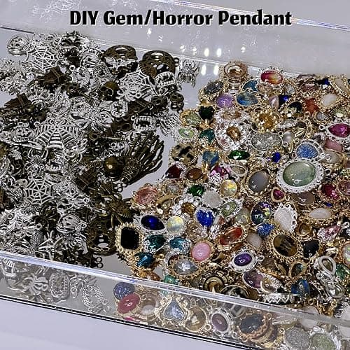 MINGRI Mystery Jewelry Jar for Women, Gothic Witchy Jewelry Gift Set(Goth Boho Mixed Punk Everyday Necklaces,Earrings, Rings,Bracelets/Bangles),Unique Alternative Fashion Romantic Present for Her thumbnail 7