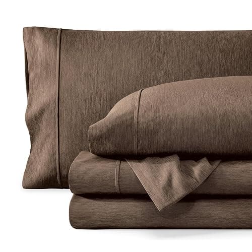 Bare Home Queen Sheet Set - Luxury 1800 Ultra-Soft Microfiber Double Brushed - Deep Pockets - Easy Fit - 4 Piece Set - Bedding Sheets & Pillowcases (Queen, Heathered Taupe) - Image 1