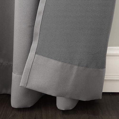 Sun Zero Becca Energy Efficient Grommet Curtain Panel, 40" x 95", Gray thumbnail 4