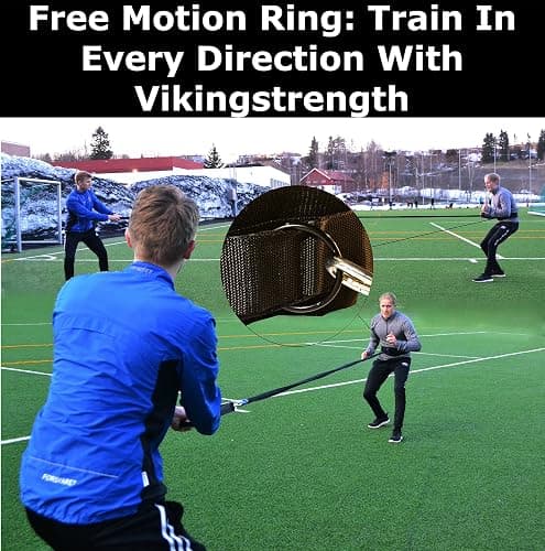 Vikingstrength - 360° Resistance Running Training Bungee Band (Waist) for Speed, Fitness Agility, Speed Strength – Gym Equipment for Football, Basketball, Solo or Partner + V-Strength Workout App thumbnail 6