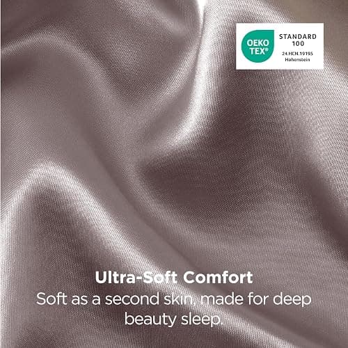 Bedsure Satin Pillowcases Queen Set of 2, Silky Pillow Cases, Dusty Rose | Similar to Silk Pillow Cases, Decorative Covers, Room Decor, Gifts for Women Men, Envelope Closure, For Hair Skin, 20" x 30" thumbnail 6
