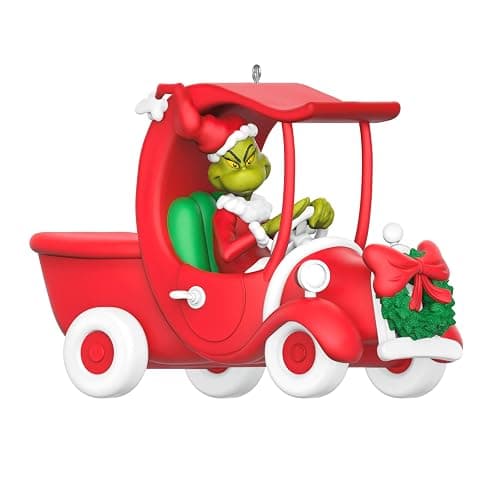 Hallmark Keepsake Dr. Seuss Christmas Ornament (Grinchy Sleigh On the Way) - Image 1