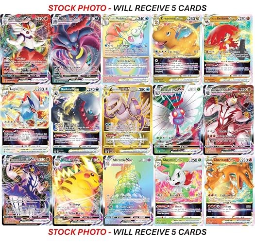 5 Pokemon Card VMAX/VSTAR Bundle - X2 VSTAR - X2 VMAX - X1 Secret Rare - No Duplicates thumbnail 3