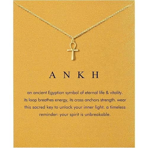 Gold ankh necklace  - Image 1