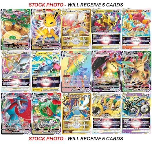 5 Pokemon Card VMAX/VSTAR Bundle - X2 VSTAR - X2 VMAX - X1 Secret Rare - No Duplicates thumbnail 4