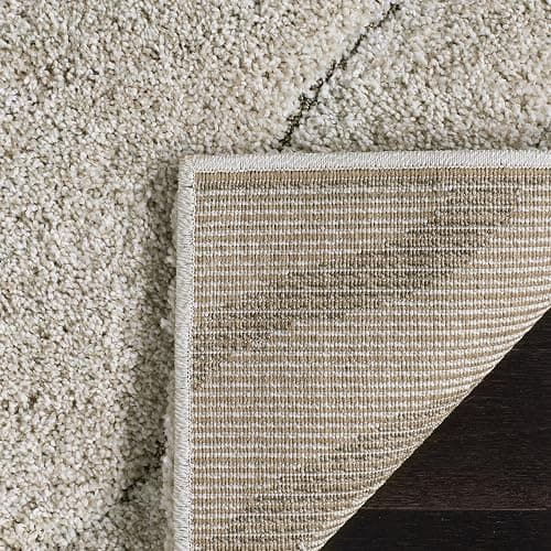 SAFAVIEH Area Rug 8x10 - Florida Shag Collection - Large - Cream & Beige, Non-Shedding & Easy Cleaning, Plush Thick Pile, Ideal for Living Room, Bedroom, Dining Space (SG472-1113) thumbnail 5