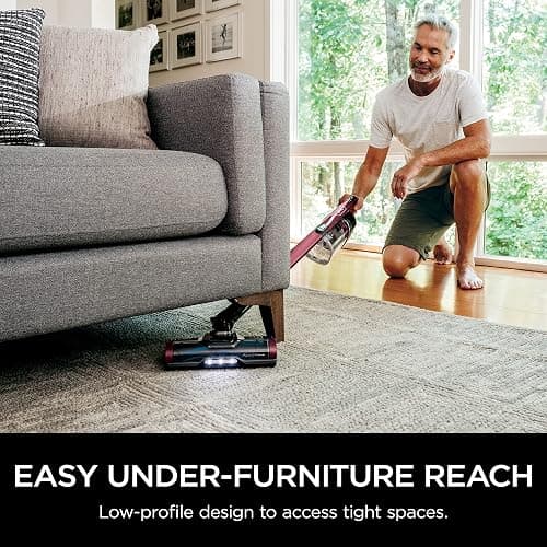 Shark Cordless Vacuum Cleaner, HEPA Filter, Lightweight, Portable, Rechargeable, Pet Hair Pickup, Removable Handheld, Crevice, Upholstery & Dusting Brush Included, 40-min runtime, Red, IZ362H thumbnail 5