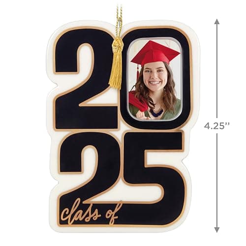 Hallmark Keepsake Christmas Ornament 2025, Class of 2025 Photo Frame, Porcelain, Gifts for Graduates thumbnail 3