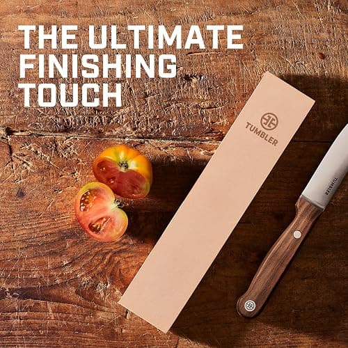 Tumbler Leather Strop for Knife Sharpening - Knife Companion for Tumbler Knife Sharpener Kit - Genuine Leather Knife Sharpening Strop thumbnail 5