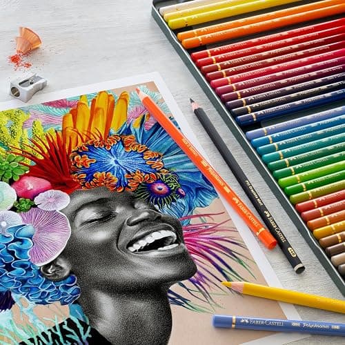 Faber-Castell Polychromos Artists' Color Pencils - Tin of 60 Colors - Premium Quality Artist Pencils thumbnail 2