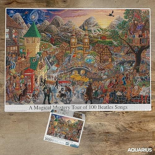 AQUARIUS The Beatles Magical Mystery Tour (3000 Piece Jigsaw Puzzle) - Officially Licensed Beatles Merchandise & Collectibles - Glare Free - Precision Fit - 32 x 45 Inches thumbnail 4