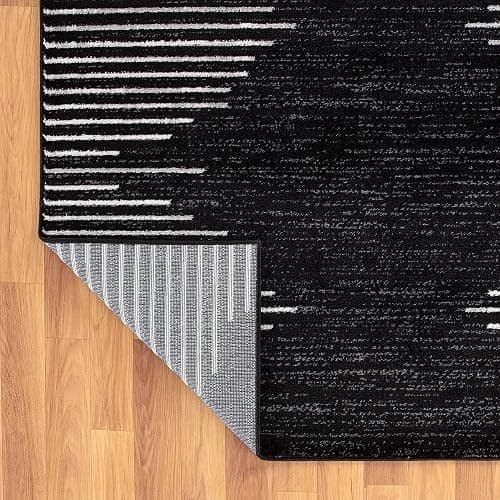 Rugshop Bohemian Stripe Stain Resistant High Traffic Living Room Kitchen Bedroom Dining Home Office Runner Rug 2' x 7' Black thumbnail 6