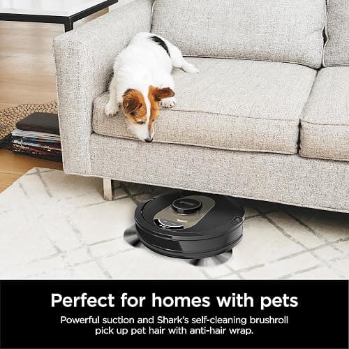 Shark AV2501AE AI Robot Vacuum with XL HEPA Self-Empty Base, Bagless, 60-Day Capacity, LIDAR Navigation, Perfect for Pet Hair, Compatible with Alexa, Wi-Fi Connected, Carpet & Hard Floor, Black thumbnail 8