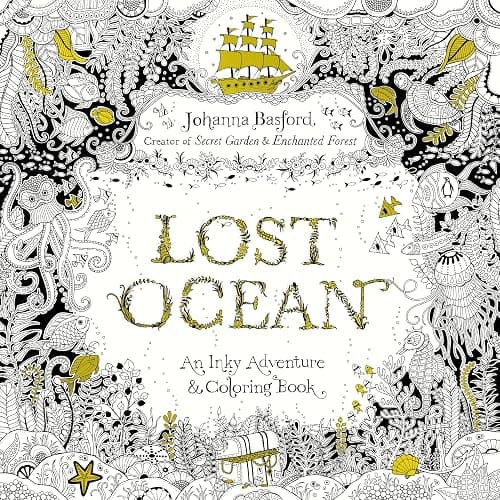 Lost Ocean: An Inky Adventure and Coloring Book for Adults - Image 1