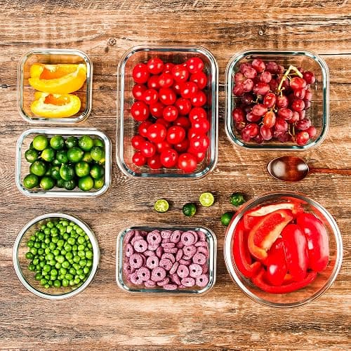 CZUMJJ Glass Meal Prep Containers Set of 12 Food Storage Containers for Lunches, Dishwasher Safe, Pink thumbnail 6