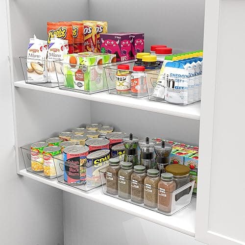 Simple Houseware Pantry Bins Storage Organizer, 8 Packs (4 Medium & 4 Large) thumbnail 4