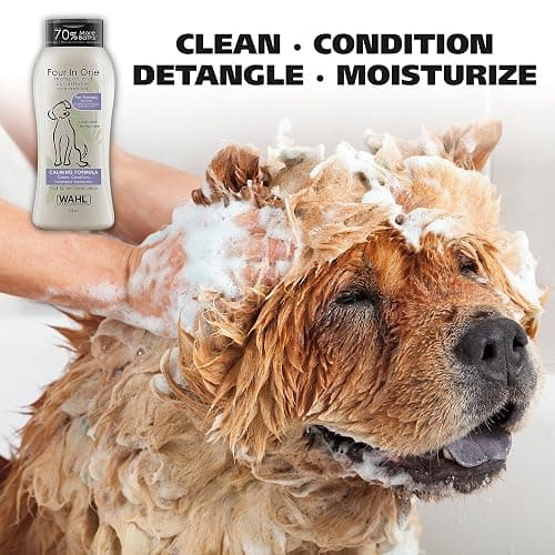 Wahl USA 4-in-1 Calming Dog Shampoo with Lavender Chamomile Scent – Cleans, Conditions, Detangles, & Moisturizes - Pet Friendly Formula - 24 Oz - Model 820000A thumbnail 2