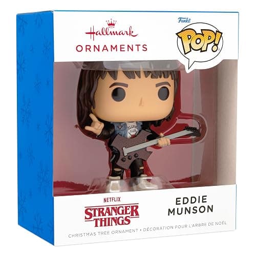 Hallmark Netflix Stranger Things Eddie Playing Guitar Funko POP! Christmas Ornament thumbnail 5