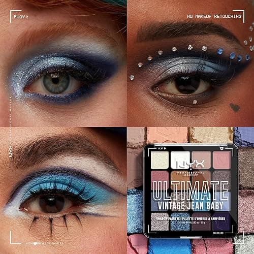 NYX PROFESSIONAL MAKEUP, Ultimate Shadow Palette, Eyeshadow Palette - Vintage Jean Baby thumbnail 4