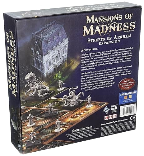 Mansions of Madness Streets of Arkham EXPANSION | Horror Game | Mystery Board Game for Teens and Adults | Ages 14+ | 1-5 Players | Average Playtime 2-3 Hours | Made by Fantasy Flight Games thumbnail 3