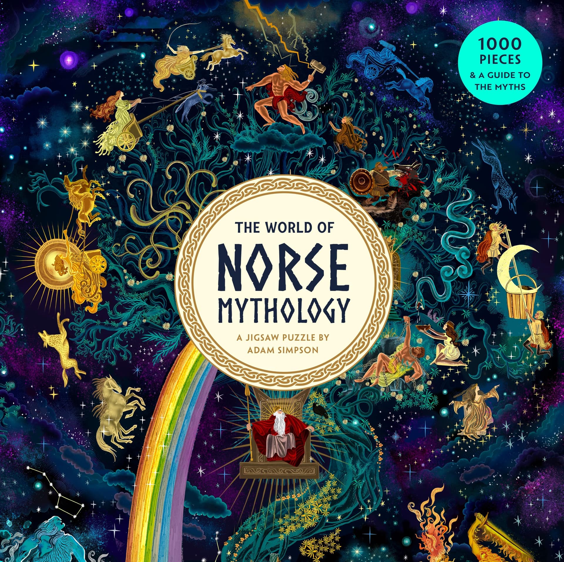The World of Norse Mythology a 1000-piece Jigsaw Puzzle: A Puzzle by Adam Simpson - Image 1