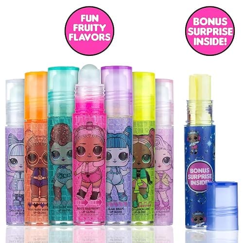 L.O.L. Surprise! Party Favors - 7PC Lip Gloss Canister with Bonus Stickers Party favor thumbnail 4