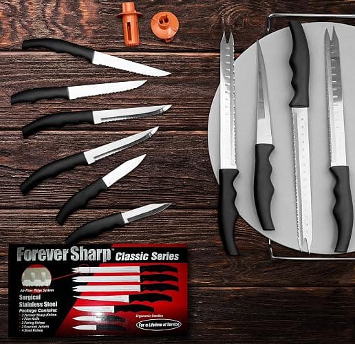 FOREVER SHARP CLASSIC SERIES 12 PIECE SET SURGICAL STAINLESS STEEL thumbnail 3