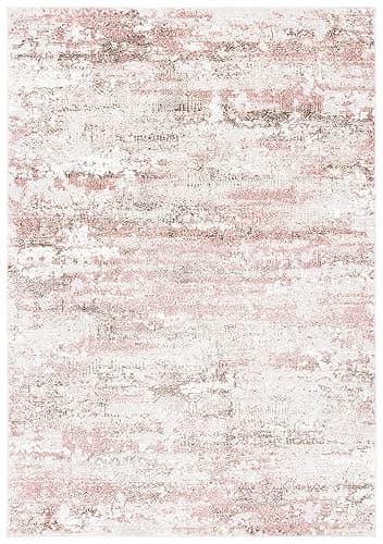 SAFAVIEH Meadow Collection Area Rug - 5'3" x 7'6", Beige & Pink, Modern Abstract Design, Non-Shedding & Easy Care, Ideal for High Traffic Areas in Living Room, Bedroom (MDW585B) thumbnail 3