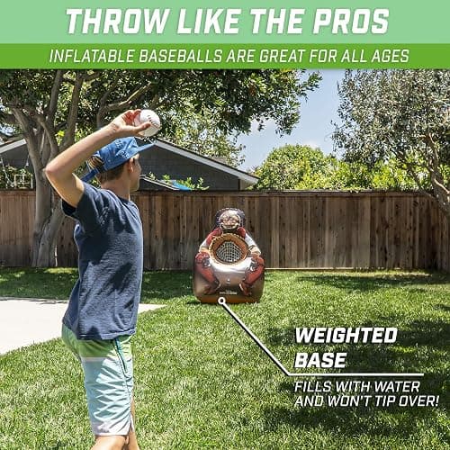 GoSports Inflataman Baseball Toss Challenge - Inflatable Catcher Strike Zone Pitching Game thumbnail 5