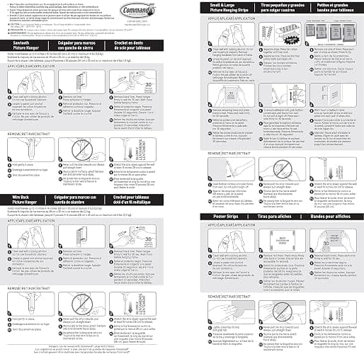 Command Picture Hanging Kit, Various Sized Picture Hanging Hooks and Strips to Hang Up to 15 Pictures, Indoor Use, Decorate Damage-Free,White thumbnail 2