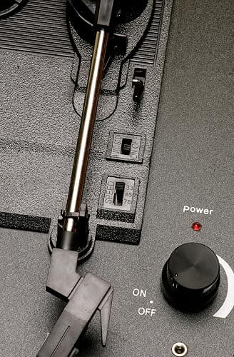 Denver VPL-120B Kofferplattenspieler Schwarz – Retro Plattenspieler mit Lautsprecher, USB Vinyl Player zum Digitalisieren, Auto-Stopp, Schallplattenspieler Vintage mit RCA-Ausgang thumbnail 4