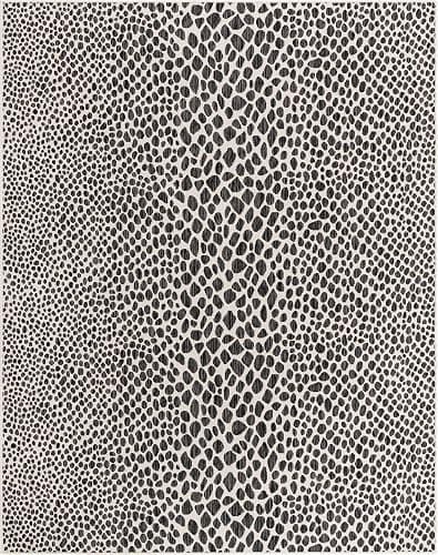 Unique Loom Outdoor Collection Area Rug - Cape Town (7' 10' x 10' Rectangle, Black/ Ivory) thumbnail 8