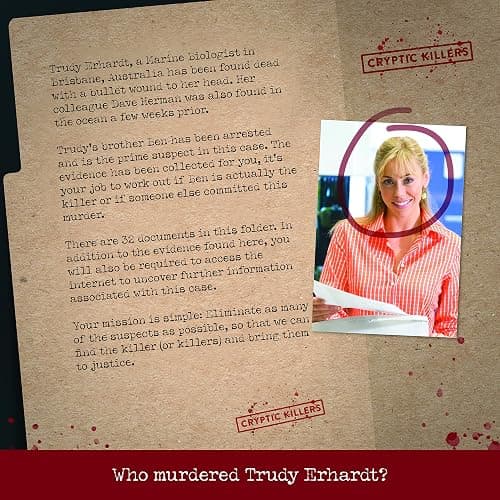 Cryptic Killers Unsolved Murder Mystery Game - Cold Case Files Investigation Detective Clues/Evidence - Solve The Crime - Individuals, Date Nights & Party Groups - Murder of a Marine Biologist thumbnail 3
