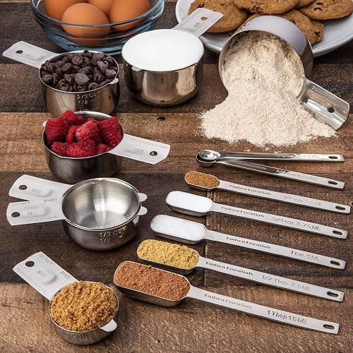 Hudson Essentials Stainless Steel Measuring Cups and Spoons Set (14 Piece Set) thumbnail 2