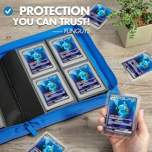 FunGuys Toploader Binder, Trading Card Binder Storage,128 4 Pocket Top Loader Pokemon Binder, Card Collection for Yugioh, MTG, TCG, Card Folders for Trading Cards thumbnail 6