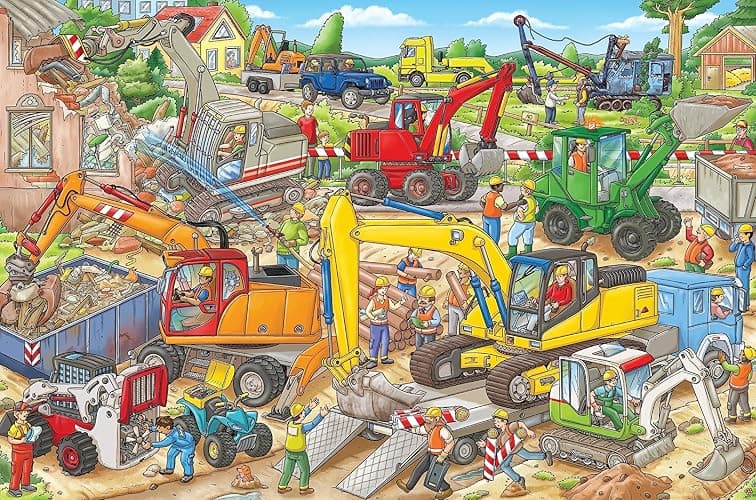 My Big Wimmelbook®―Diggers at Work!: A Look-and-Find Book (Kids Tell the Story) (My Big Wimmelbooks) - Board book thumbnail 5