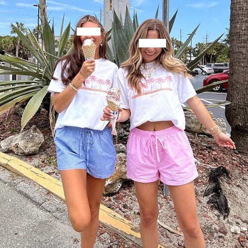 Vintage Oversized Flower Graphic Tees Cute Surfboard Palm Baggy T-Shirts Summer Preppy Beach Tops Teen Girls Clothes thumbnail 7