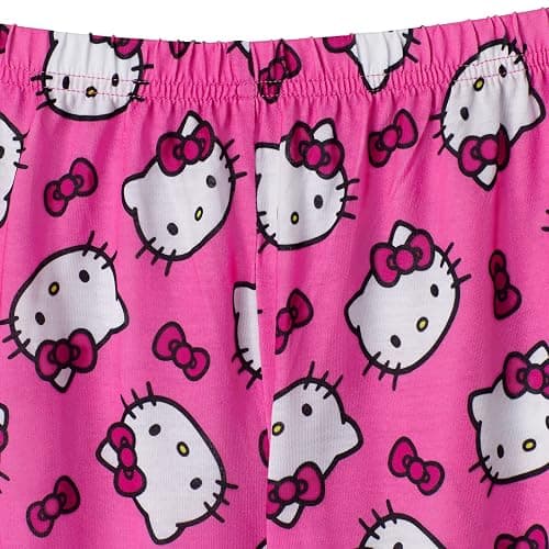 Hello Kitty Girls Pajama Pants and Sleep Shirt Sets 4 Piece PJ Top and Bottom Sleepwear Set for Girls Pajamas for Kids thumbnail 5