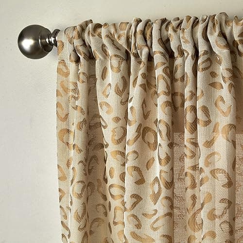SKL Home by Saturday Knight Ltd. Home by Saturday Knight Ltd. Cheetah Spot Window Curtain Panel, 56x84, Toast thumbnail 6