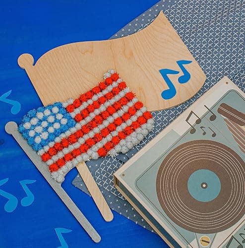Unfinished Wooden Flag Cutout, 12", Pack of 5 Wooden Shapes for Crafts and Summer and July 4th Decor and Crafting, by Woodpeckers thumbnail 2