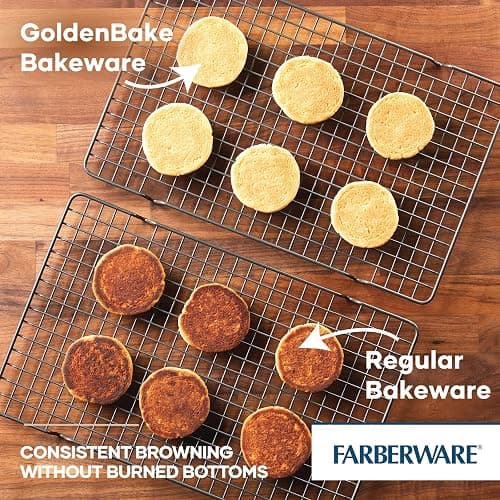 Farberware Insulated Nonstick Bakeware 14-Inch x 16-Inch Jumbo Cookie Sheet, Light Gray - 14" x 16" thumbnail 4