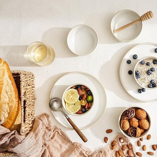 S&Q'S CERAMICS Ceramic Small Bowls for Kitchen, Set of 6, 9 ounces Small Ceramic Bowls for Condiments, Dipping, Side Dishes (Glazed Matte Off-White)… thumbnail 6