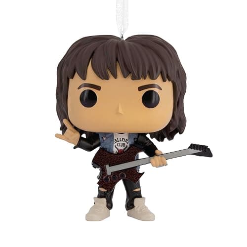 Hallmark Netflix Stranger Things Eddie Playing Guitar Funko POP! Christmas Ornament - Image 1