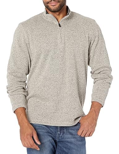 Wrangler Authentics mens Long Sleeve Fleece Quarter-zip - Image 1