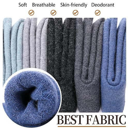 Sandsuced 5 Pack Merino Wool Boot Hiking Socks for Women Warm Winter Thick Thermal Cozy Work Soft Ladies Socks thumbnail 5