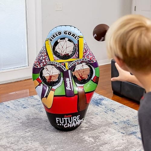 Franklin Sports Kids Football Target Toss Game - Inflatable Throwing Target Toy with Soft Mini Footballs - Fun Kids Sports Game thumbnail 13