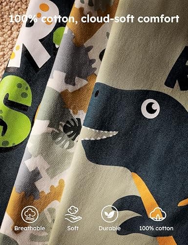 Unnivoll Boys Summer Outfits 100% Cotton Toddler Boy Clothes 3 Piece T-Shirt Tank Top and Shorts Clothing Sets 2-6Y thumbnail 2